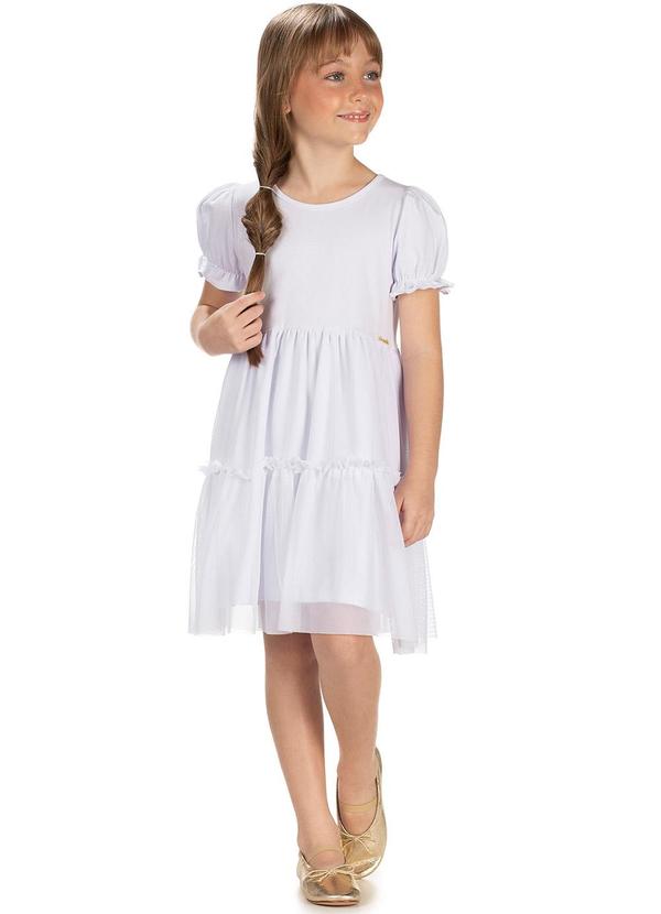 Amada - Vestido Regata em Tule Flex Branco