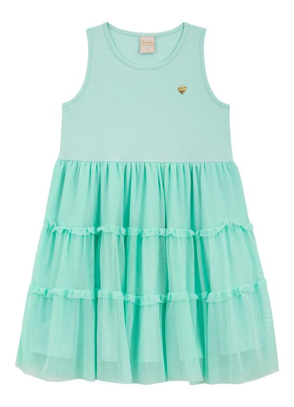 Amada - Vestido Regata em Tule Flex Verde