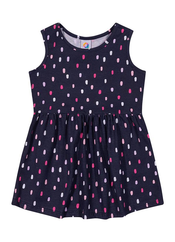 Alenice - Vestido Regata Estampado Menina Azul