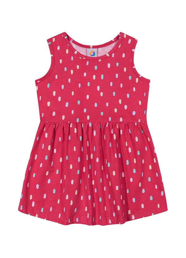 Alenice - Vestido Regata Estampado Menina Rosa 