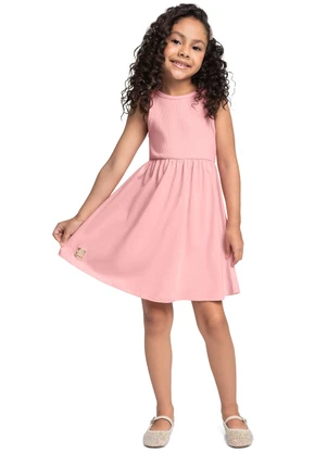 Bee Loop - Vestido Regata Infantil Rosa - BEE LOOP