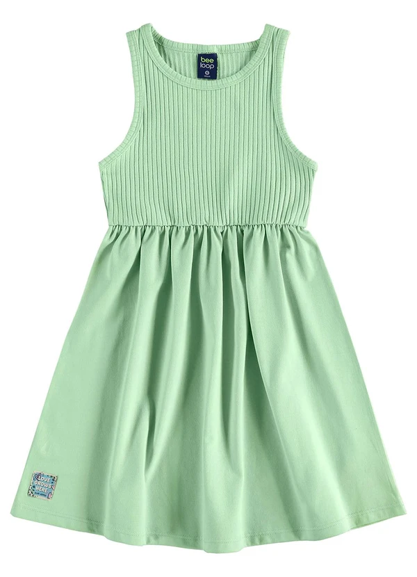 Bee Loop - Vestido Regata Infantil Verde