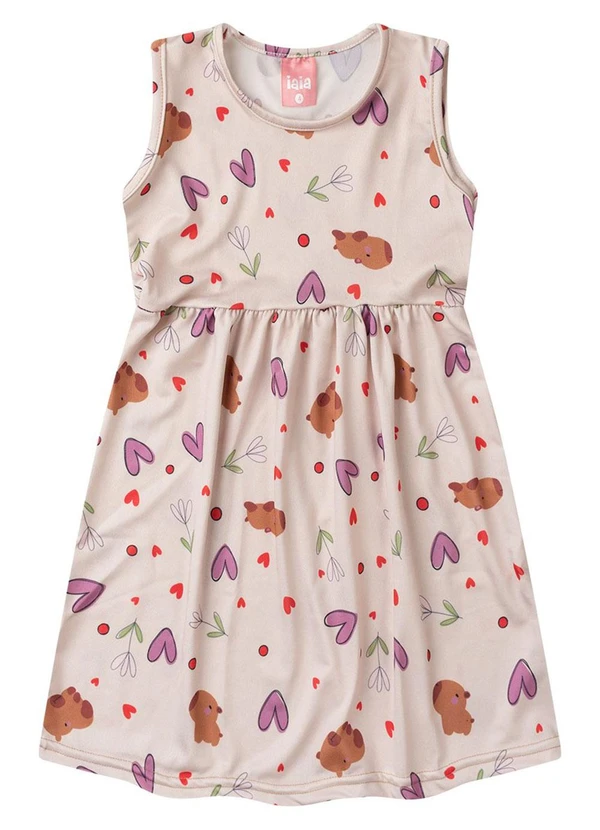 Rosa Azul - Vestido Regata Infantil Capivara Off White 3