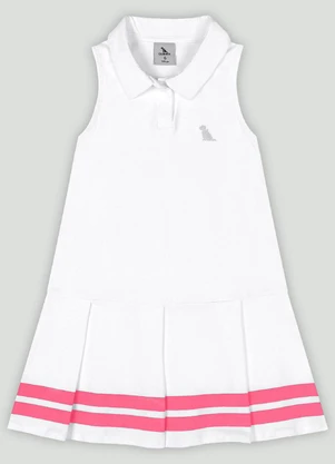 Vestido Regata Infantil em Cotton Quimby Branco - QUIMBY