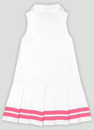 Vestido Regata Infantil em Cotton Quimby Branco - QUIMBY