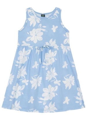Vestido Regata Infantil Floral Bee Loop Azul - BEE LOOP