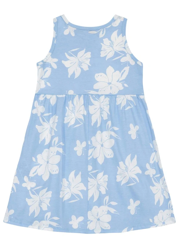 Bee Loop - Vestido Regata Infantil Floral Bee Loop Azul