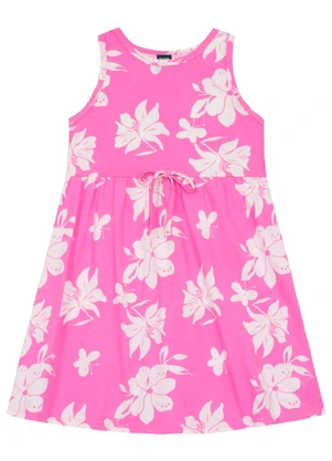 Vestido Regata Infantil Floral Bee Loop Rosa - BEE LOOP