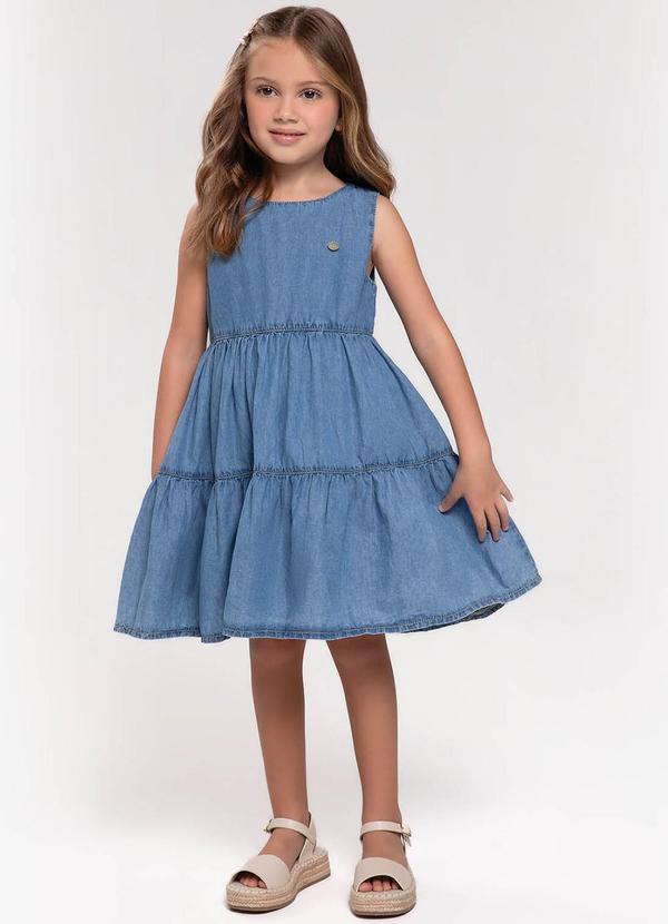 Trick Nick - Vestido Regata Infantil Jeans Azul 3