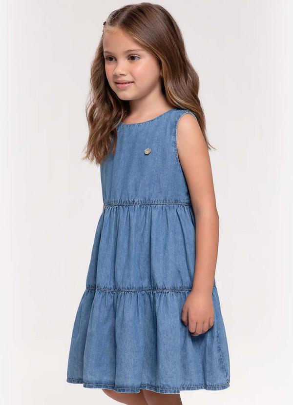 Trick Nick - Vestido Regata Infantil Jeans Azul 4