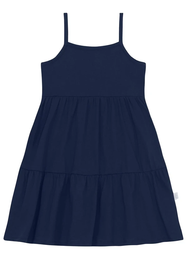 Bee Loop - Vestido Regata Infantil Meia Malha Bee Loop Azul