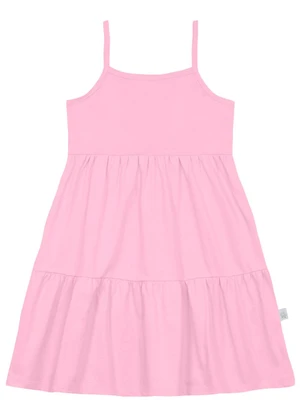 Vestido Regata Infantil Meia Malha Bee Loop Rosa - BEE LOOP