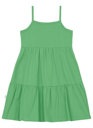 Vestido Regata Infantil Meia Malha Bee Loop Verde - BEE LOOP