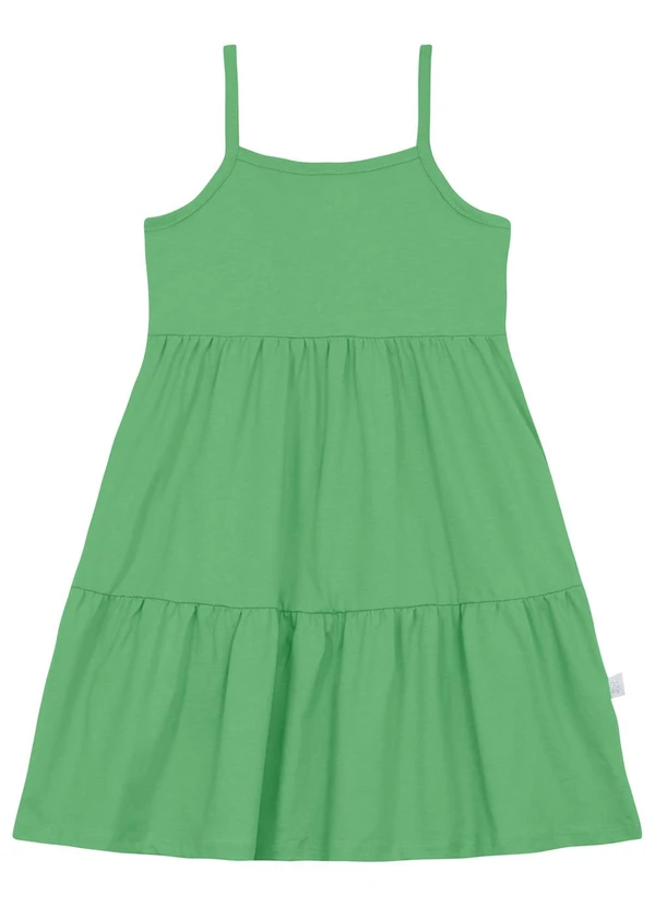 Bee Loop - Vestido Regata Infantil Meia Malha Bee Loop Verde