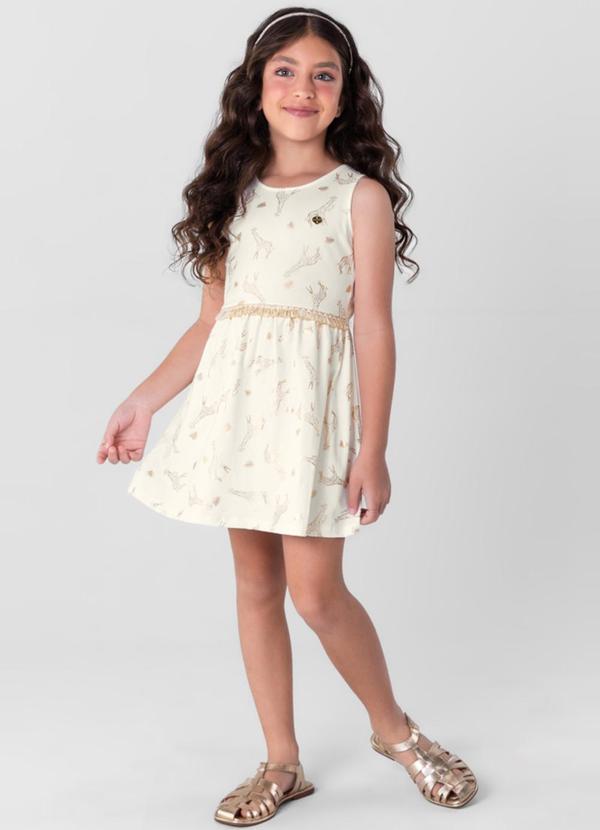 Brandili Mundi - Vestido Regata Infantil Menina  Natural