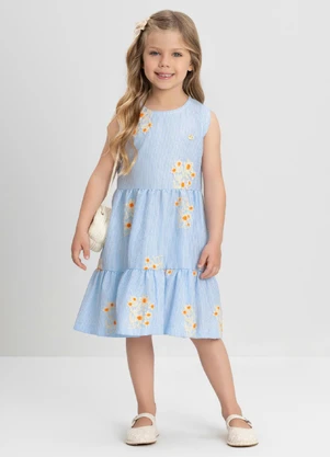 Vestido Regata Infantil Up Baby Azul - UP BABY