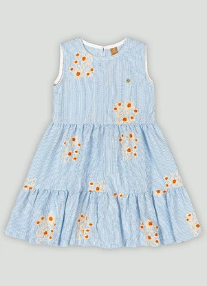 Vestido Regata Infantil Up Baby Azul - UP BABY