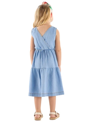Up Baby - Vestido Regata Jeans Elastano Azul - UP BABY