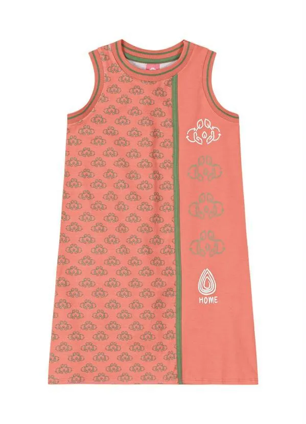Lilica Ripilica - Vestido Regata Malha Infantil Laranja 2