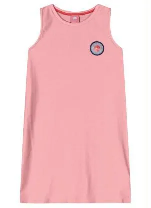 Lilica Ripilica - Vestido Regata Malha Infantil Rosa - LILICA RIPILICA