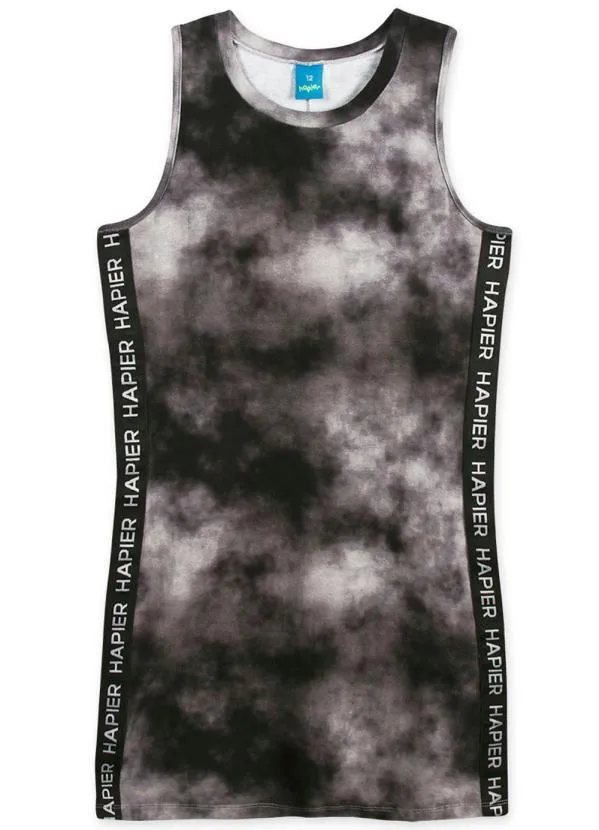 Hapier - Vestido Regata Malha Juvenil Preto