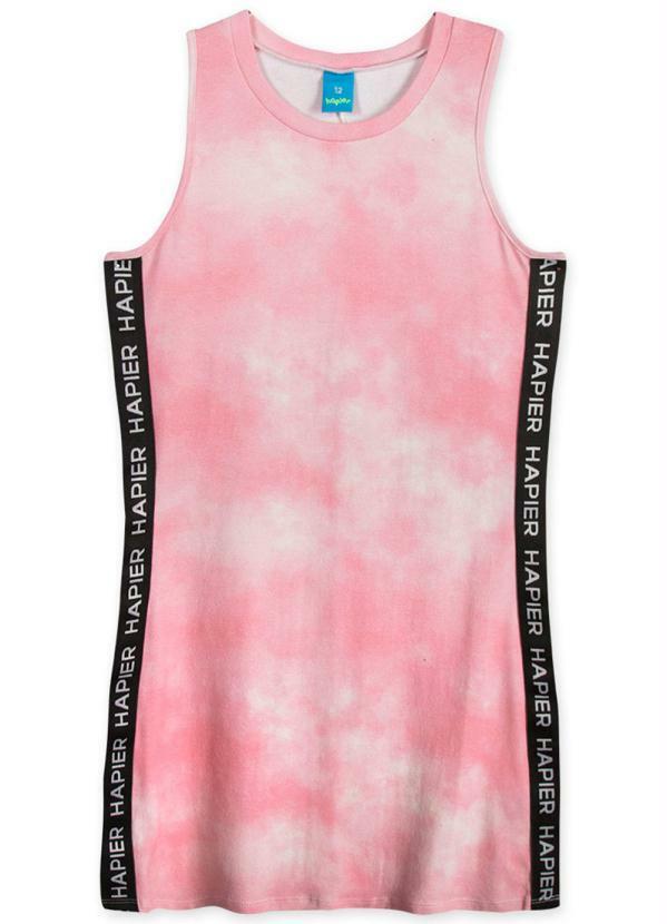 Hapier - Vestido Regata Malha Juvenil Rosa