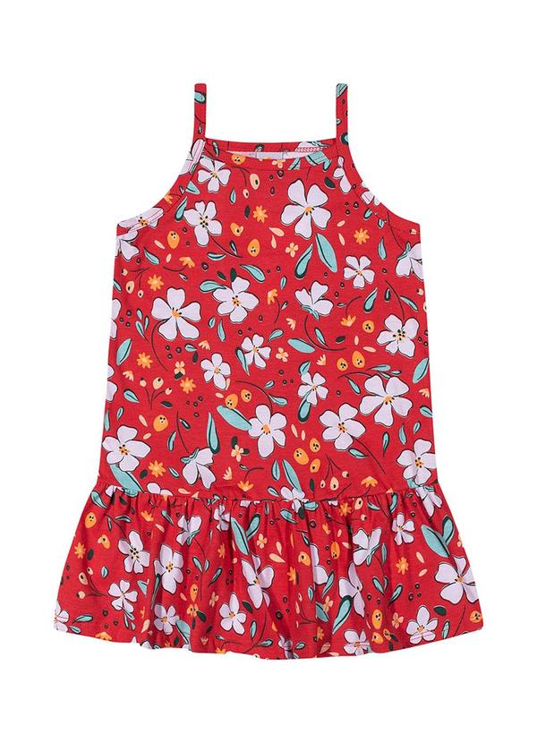 Alenice - Vestido Regata Menina Vermelho