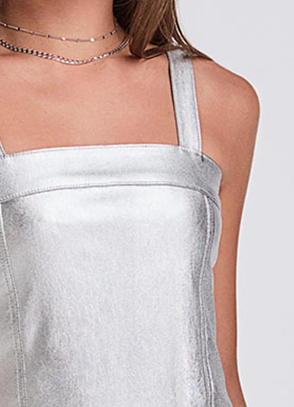 I Am - Vestido Reto Prata Prata 5