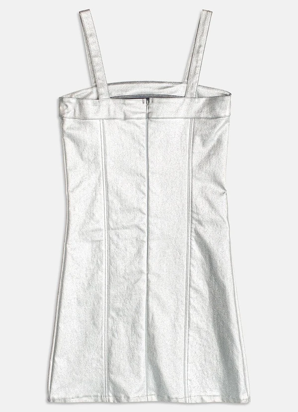 I Am - Vestido Reto Prata Prata 7