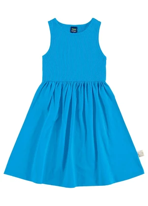 Bee Loop - Vestido Ribana Infantil Azul - BEE LOOP