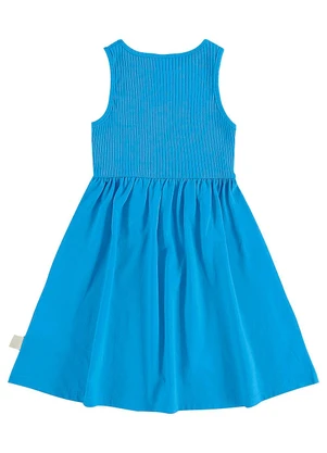 Bee Loop - Vestido Ribana Infantil Azul - BEE LOOP