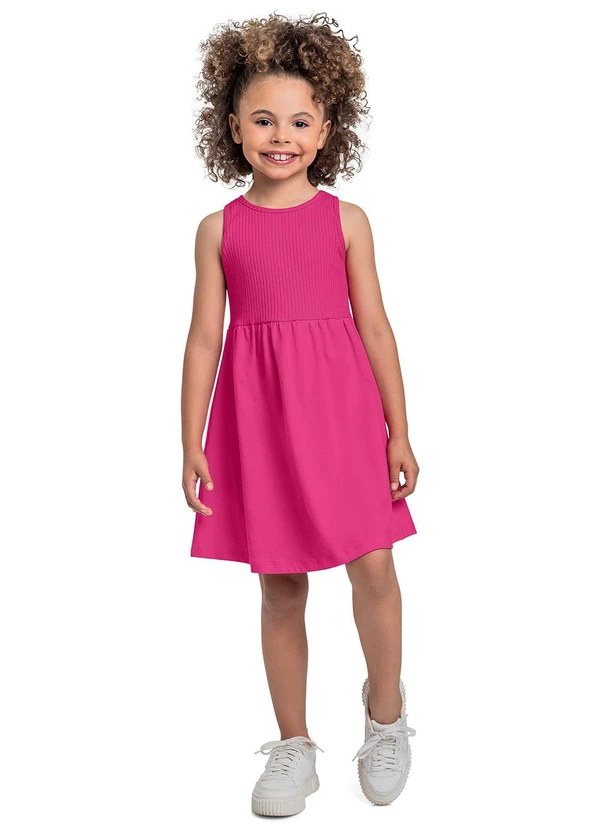 Bee Loop - Vestido Ribana Infantil Rosa