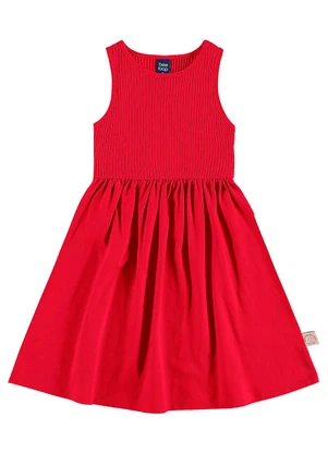 Bee Loop - Vestido Ribana Infantil Vermelho - BEE LOOP