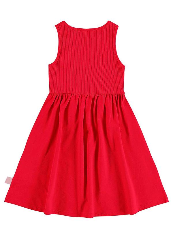 Bee Loop - Vestido Ribana Infantil Vermelho 2