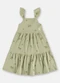 Up Baby - Vestido Ribana Sustentável Alças Marrom - variação: Verde