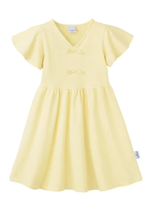 Malwee Kids - Vestido Rodado Acinturado Anarruga Amarelo Claro - MALWEE KIDS
