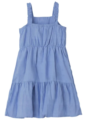 Malwee Kids - Vestido Rodado Acinturado Azul Pastel - MALWEE KIDS