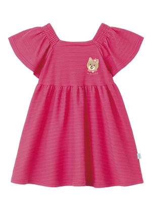 Malwee Kids - Vestido Rodado Acinturado Cachorrinha Rosa - MALWEE KIDS