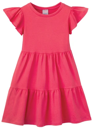Malwee Kids - Vestido Rodado Acinturado em Malha Rosa - MALWEE KIDS