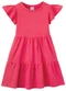Malwee Kids - Vestido Rodado Acinturado em Malha Verde Água - variação: Rosa