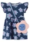 Malwee Kids - Vestido Rodado Acinturado Floral com Bolsa Rosa - variação: Azul Claro