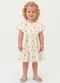 Carinhoso - Vestido Rodado Acinturado Floral Off White - variação: Off White