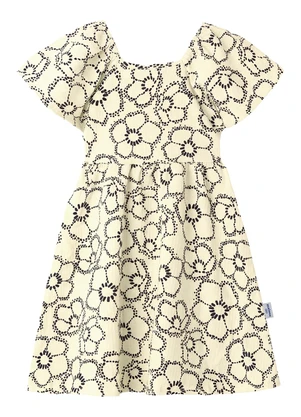 Malwee Kids - Vestido Rodado Acinturado Floral Off White - MALWEE KIDS