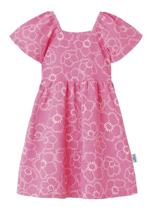 Malwee Kids - Vestido Rodado Acinturado Floral Rosa - MALWEE KIDS