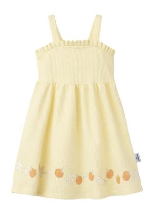 Malwee Kids - Vestido Rodado Acinturado Flores & Amarelo Claro - MALWEE KIDS