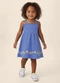 Malwee Kids - Vestido Rodado Acinturado Flores & Amarelo Claro - variação: Azul