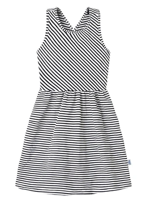 Malwee Kids - Vestido Rodado Acinturado Listrado Lurex Preto - MALWEE KIDS