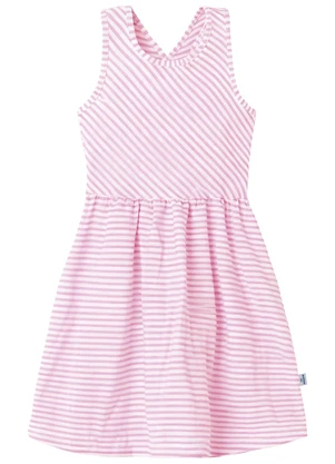 Malwee Kids - Vestido Rodado Acinturado Listrado Lurex Rosa - MALWEE KIDS
