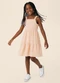Malwee Kids - Vestido Rodado Acinturado Rosa Escuro - variação: Pêssego