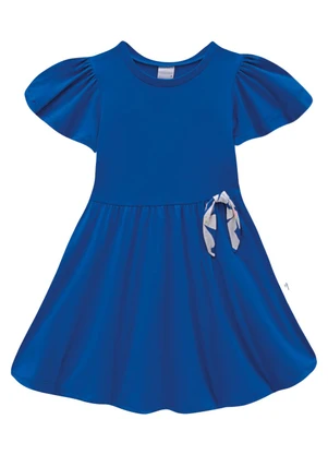 Malwee Kids - Vestido Rodado com Laço Azul Royal - MALWEE KIDS